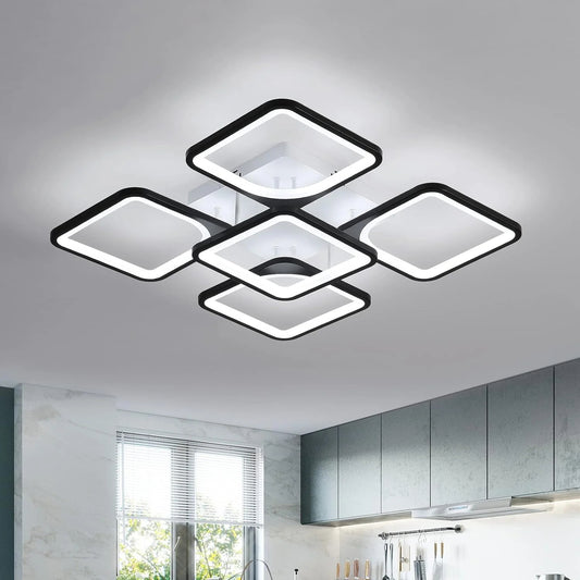 Éclairez Votre Espace avec Élégance : Le Plafonnier LED Moderne 4+1 Lumières