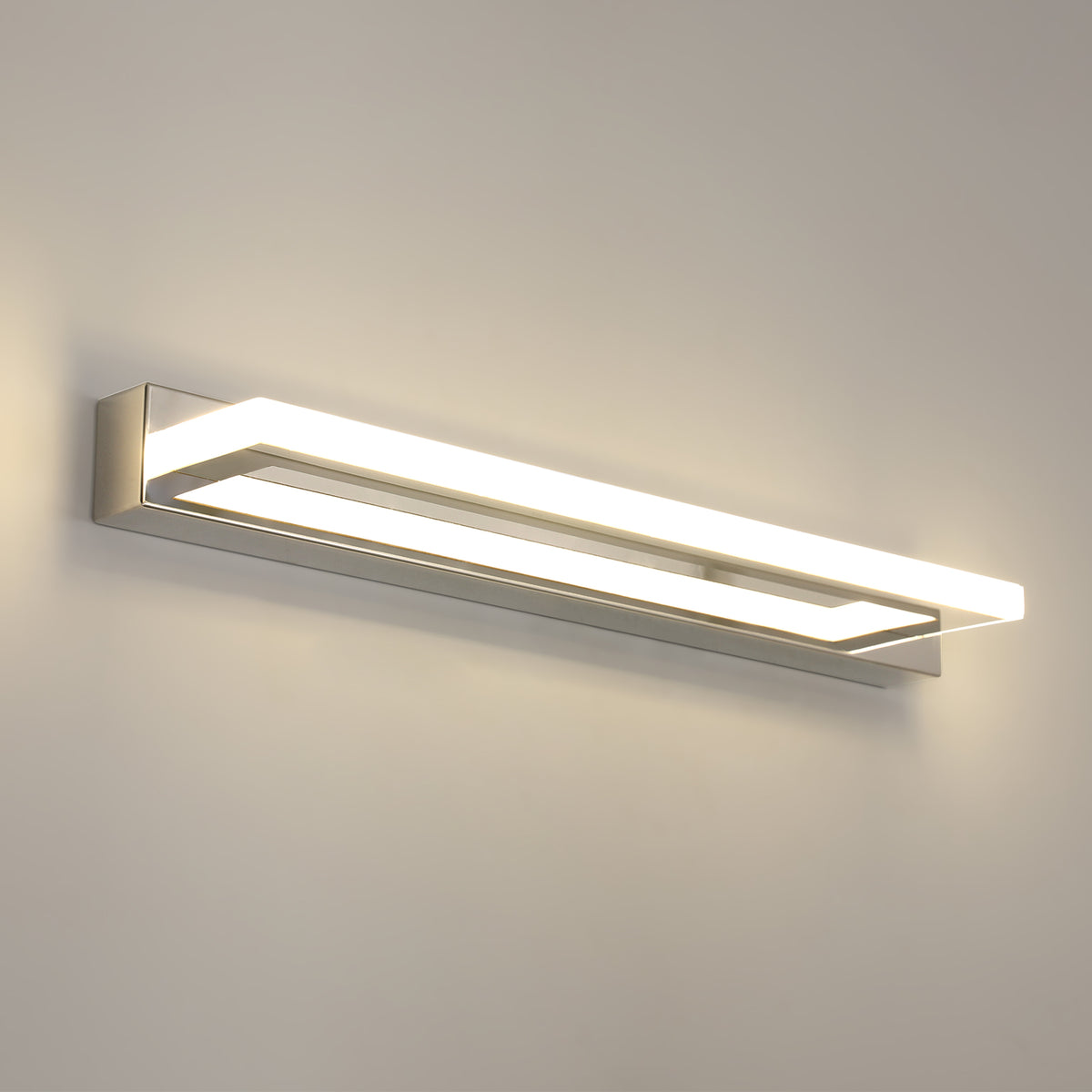 Acryl LED-spiegellamp - Zilver, 42 cm, 9 W, neutraal licht 4500 K, 220 V