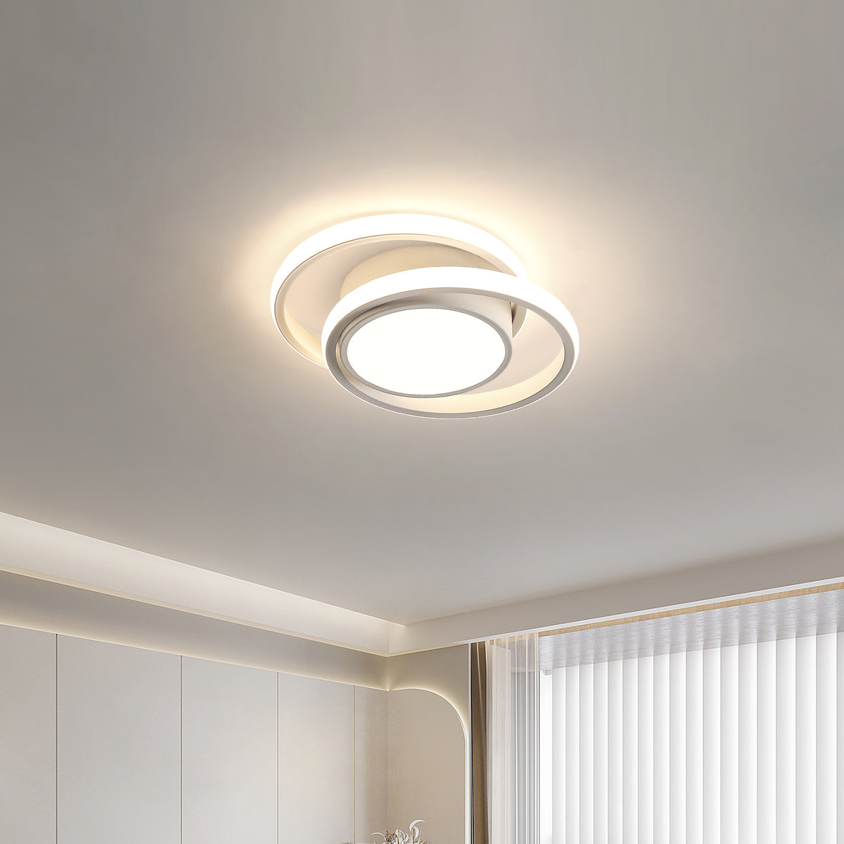 Plafonnier LED, Rond Lampe De Plafond 32W,  Moderne Luminaire Plafonnier Pour Couloir Coucher Cuisine Salon, Blanc Froid 4000K