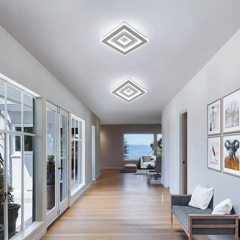 Ultracienka lampa sufitowa LED, biała, 42W 6500K, zimne białe światło, akryl, 30*5 CM