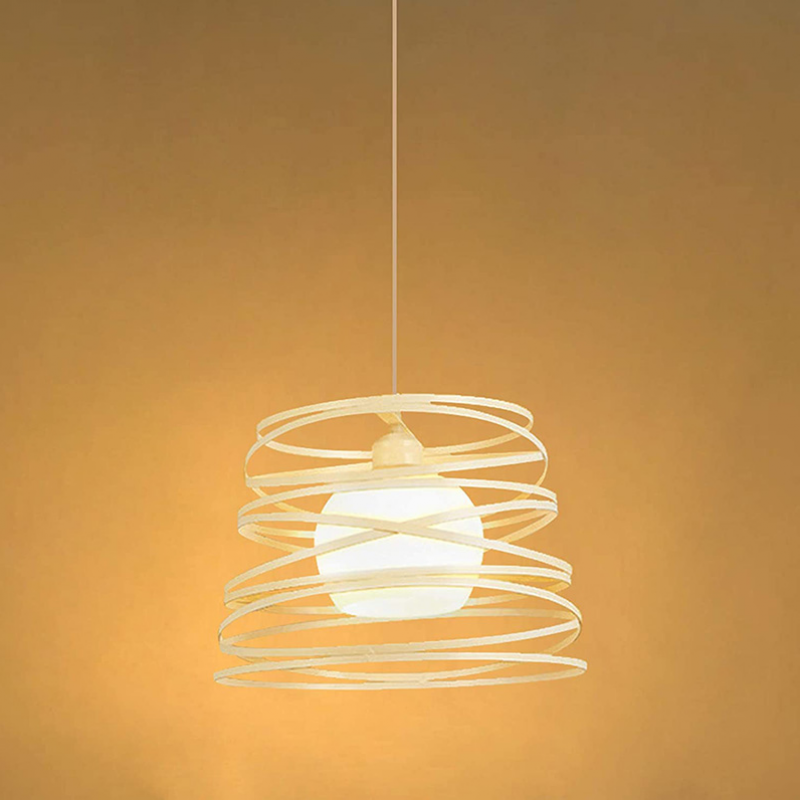 Lustre Design Industriel Ressort Cage Forme Métal Plafonnier Fer Lampe E27