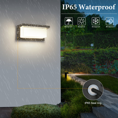 Zewnętrzny kinkiet LED IP65, wodoodporny i odporny na warunki atmosferyczne, światło neutralne 18 W 4000 K, łatwa instalacja, nowoczesny design