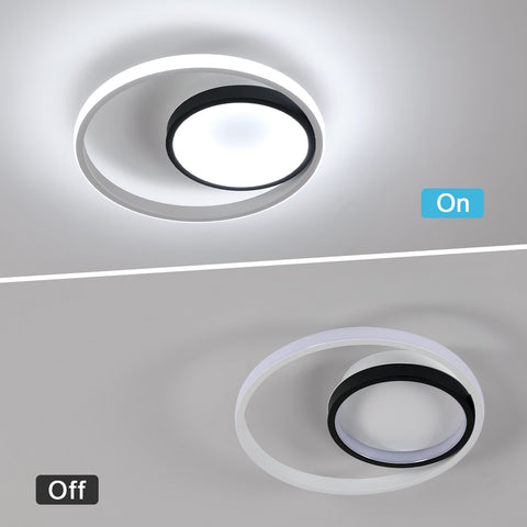 Okrągła aluminiowa lampa sufitowa LED, lampa sufitowa 30W 6500K