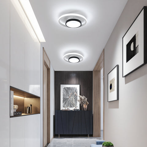 Okrągła aluminiowa lampa sufitowa LED, lampa sufitowa 30W 6500K