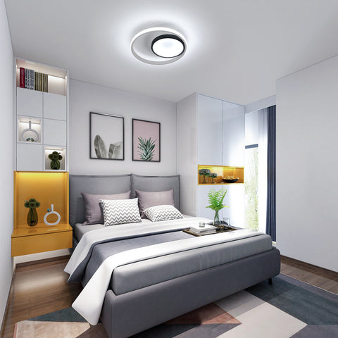 Okrągła aluminiowa lampa sufitowa LED, lampa sufitowa 30W 6500K