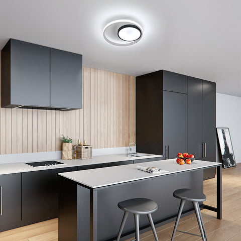 Okrągła aluminiowa lampa sufitowa LED, lampa sufitowa 30W 6500K