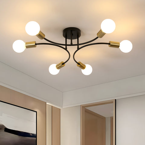 Plafonnier en Fer Forgé au Design Américain Simple