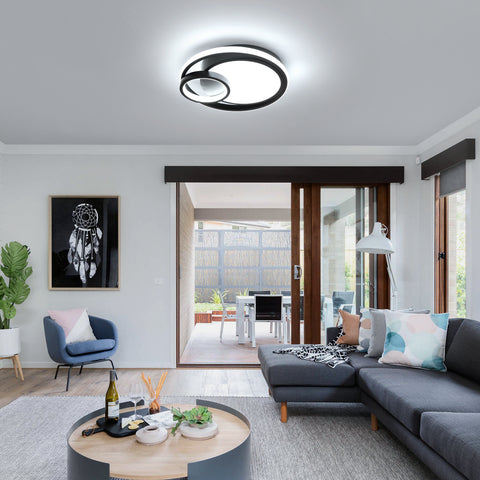 Nowoczesna lampa sufitowa LED o mocy 36 W, oszczędzająca 80% energii, pozbawiona migotania, elegancka konstrukcja z przezroczystym akrylowym abażurem, idealna do salonu i łazienki