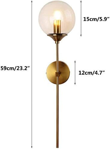 Nordycki współczesny szklany kinkiet E14 złoty LED ściana tła światło do kuchni łazienka oświetlenie wewnętrzne oprawa Home Decor (dymiony szary)