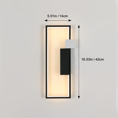 Wewnętrzny kinkiet LED, 15W 1200 lm czarny kreatywny wzór geometryczny, nowoczesny 3000K ciepły biały akrylowy kinkiet do salonu, sypialni, przedpokoju, schodów