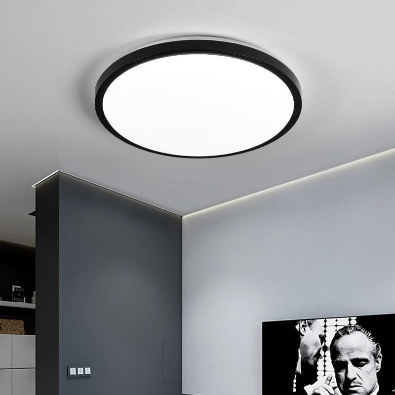 LED-plafondlamp, 24W 2000LM koel wit licht 6500K ronde IP54 waterdichte plafondlamp, LED-plafondlamp voor badkamer woonkamer slaapkamer keuken