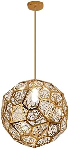 Luminaire de Luxe Moderne en Acier Inoxydable avec Boule de Diamant Créative et Abat-jour Pendentif E27 pour Plafond de Salon.