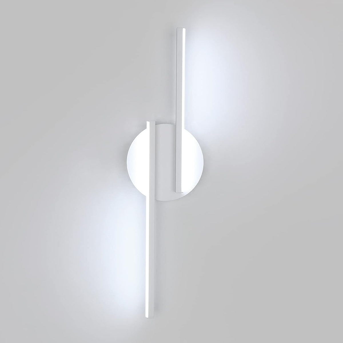 Lámpara de pared LED para interiores, lámpara de pared moderna, apliques de aluminio para sala de estar, pasillo, baño, escalera, luz nocturna (blanca), luz blanca fría de 6500K