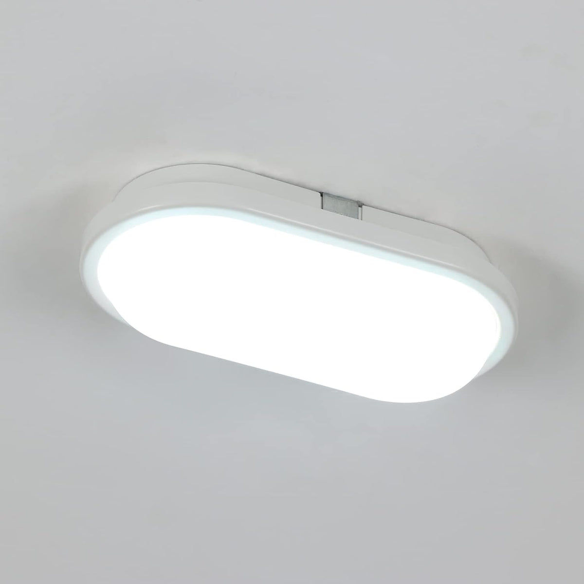 Plafonnier LED Blanc Froid 6000K Ovale plafonnier LED salle de bain Étanche IP54 Pour Bain, Chambre, Salon, Cuisine