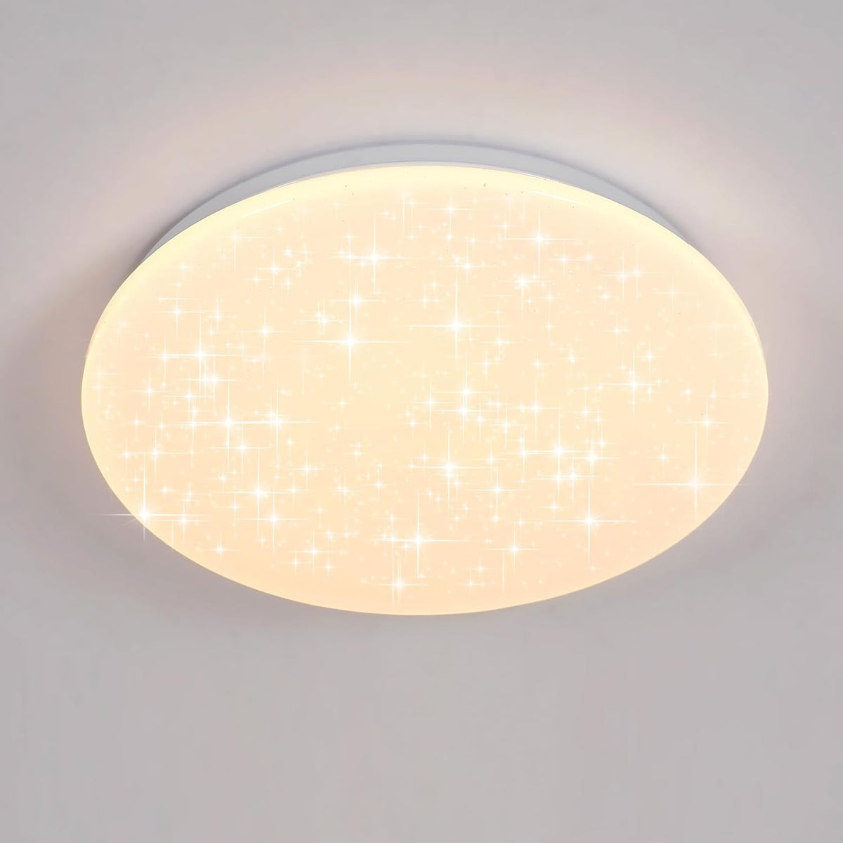 Plafondlamp, 24W ronde plafondlamp met stereffect, LED-kroonluchter moderne plafondlamp voor keuken kinderslaapkamer gang slaapkamer badkamer, warm licht 3000K