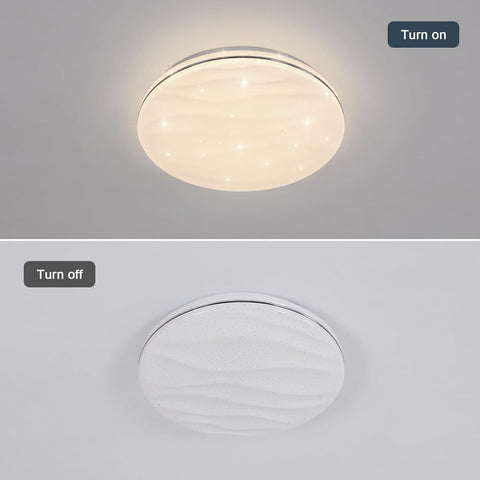 Lampa sufitowa LED Starry, lampa sufitowa 24W do sypialni dziecięcej neutralna biel 4000K, żyrandol LED nowoczesna okrągła lampa sufitowa do przedpokoju kuchennego sypialnia łazienka