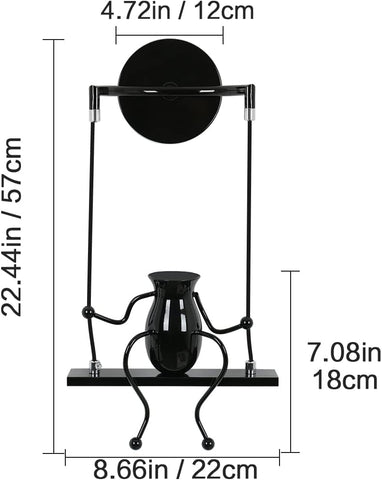 Kinkiet LED do wnętrz, lampka nocna dla dzieci z huśtawką, kreatywna lampa ścienna do wnętrz Nadaje się do sypialni, korytarza w salonie, E27, żarówka nie jest dołączona, 220 V, IP20