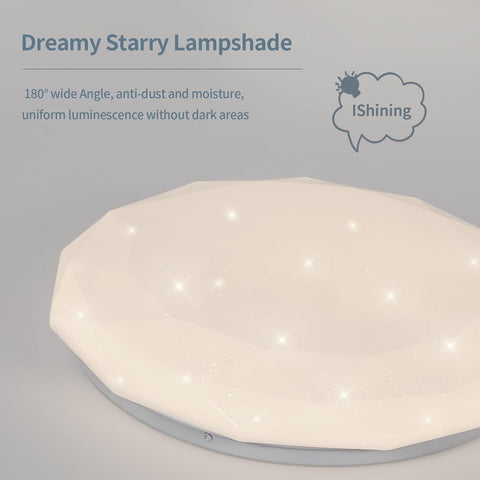 Lampa sufitowa, lampa sufitowa LED Star 24W, neutralna biel 4000K, żyrandol LED, nowoczesna diamentowa lampa sufitowa do sypialni dziecięcej, kuchni, korytarza, sypialni, łazienki