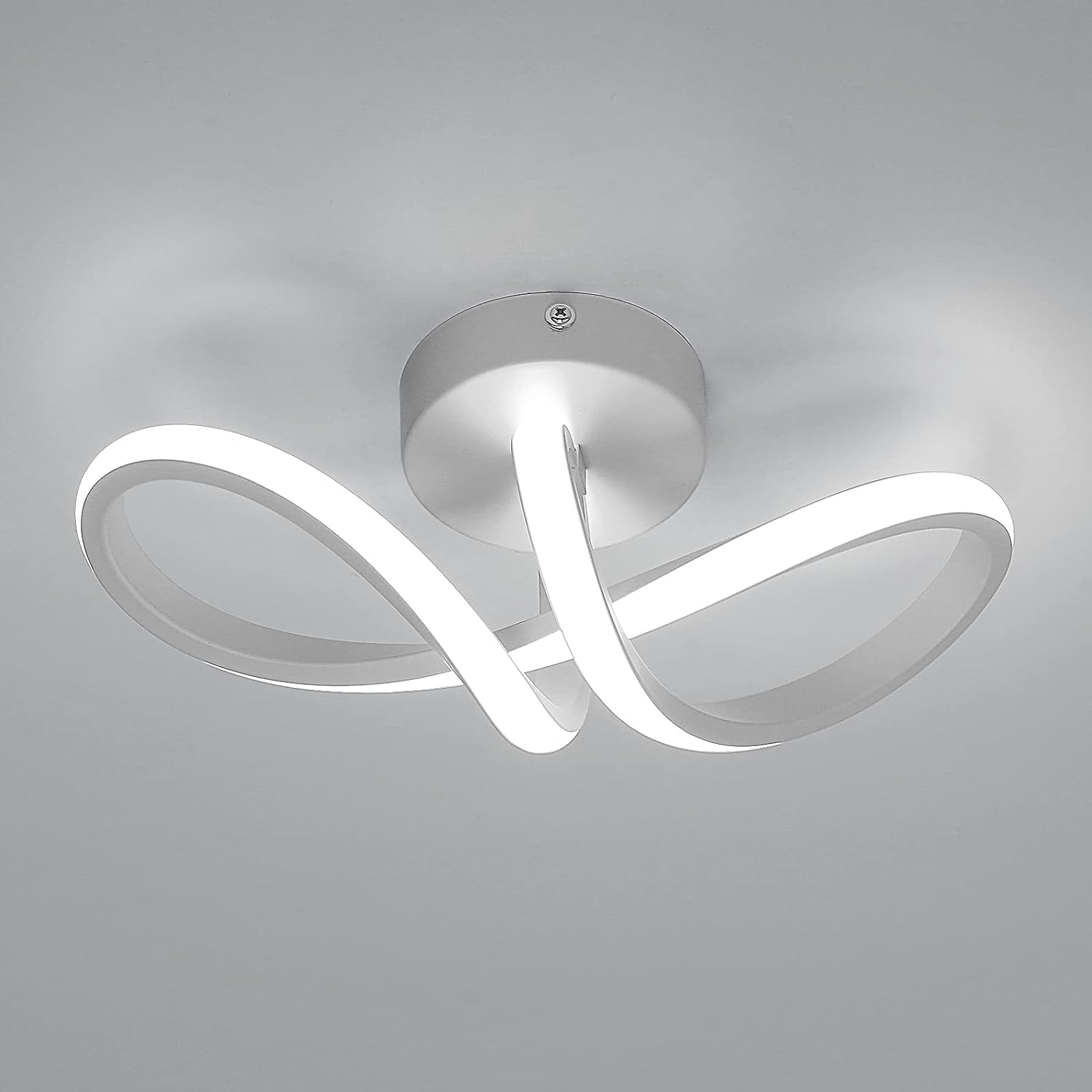 Plafonnier LED Moderne, luminaire plafonnier courbe 16W 2500Lm