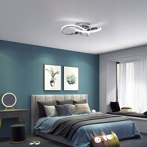 Lampa sufitowa LED, srebrna, 38W 6500K chłodne białe światło, aluminium 40*12cm, do przedpokoju w salonie