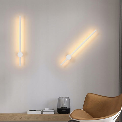 Aluminiowy kinkiet LED w kształcie pręta Biały 60 cm Ciepły biały 12 W, do salonu Chamrbe