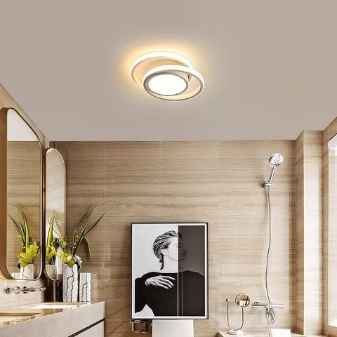 2 pièces Plafonnier LED 32W Design moderne Blanc Chaud 3000K