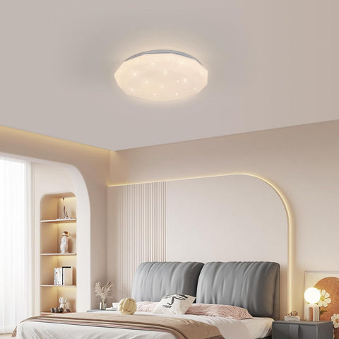Lampa sufitowa, lampa sufitowa LED Star 24W, neutralna biel 4000K, żyrandol LED, nowoczesna diamentowa lampa sufitowa do sypialni dziecięcej, kuchni, korytarza, sypialni, łazienki