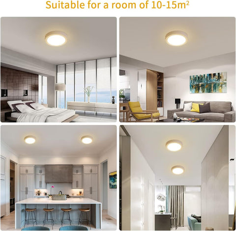 Lampa sufitowa LED 18 W 1200 lm 4000 K Naturalna biel Okrągła Nowoczesna lampa sufitowa Oprawa oświetleniowa Łatwa instalacja Można zastosować w łazience Sypialnia Kuchnia Pokój dzienny Balkon Średnica 22 cm