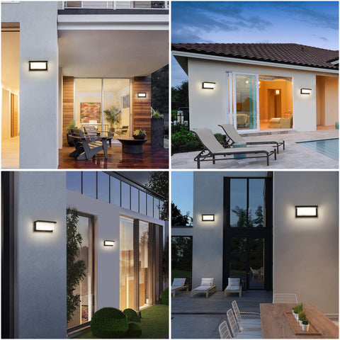 Zewnętrzny kinkiet LED IP65, wodoodporny i odporny na warunki atmosferyczne, światło neutralne 18 W 4000 K, łatwa instalacja, nowoczesny design