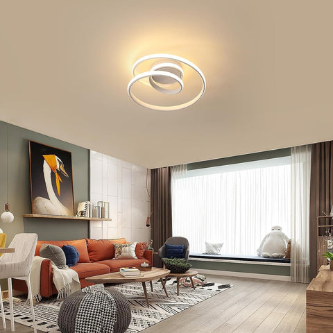 Plafonnier LED, 36W 4000LM Moderne Lampe de Plafond Blanc 3000K, Créative Lustre Led Plafonnier