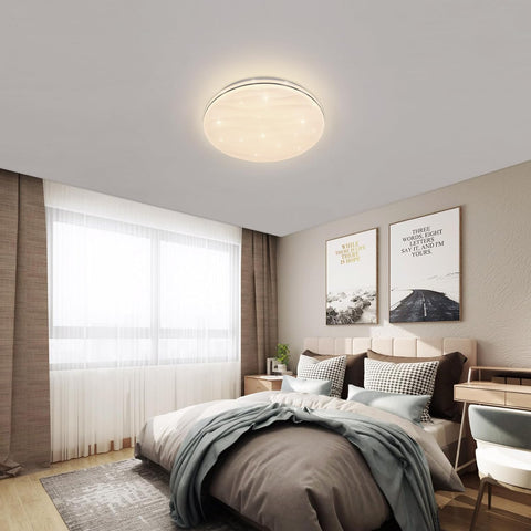 Lampa sufitowa LED Starry, lampa sufitowa 24W do sypialni dziecięcej neutralna biel 4000K, żyrandol LED nowoczesna okrągła lampa sufitowa do przedpokoju kuchennego sypialnia łazienka