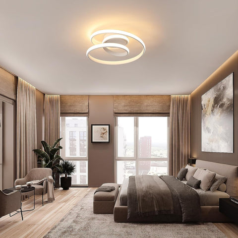 Plafonnier LED, 36W 4000LM Moderne Lampe de Plafond Blanc 3000K, Créative Lustre Led Plafonnier