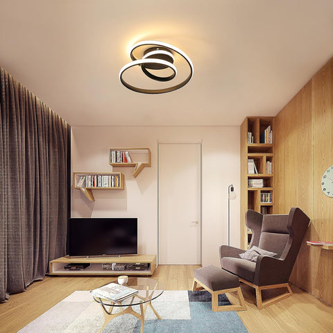 Plafonnier LED Moderne, Luminaire Plafonnier Chambre 36W 4000lm