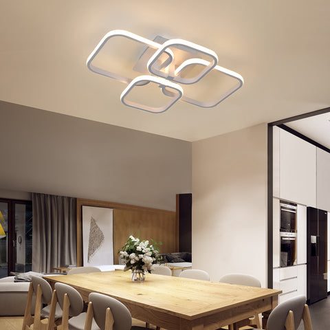 Plafonnier LED, Lampe de Plafond Moderne 47W 4680LM, Luminaire Plafonnier Blanc 