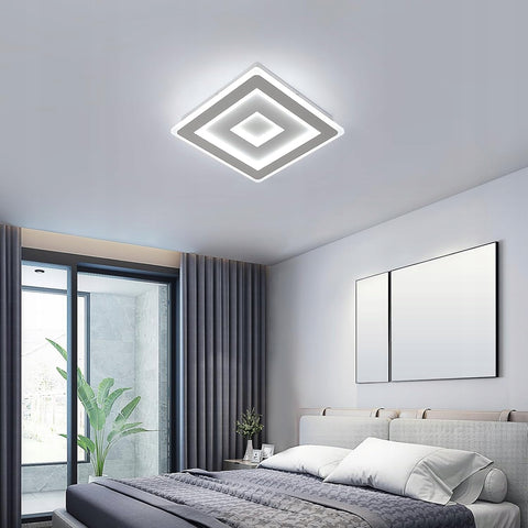Ultracienka lampa sufitowa LED, biała, 42W 6500K, zimne białe światło, akryl, 30*5 CM