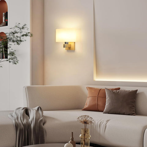 Lampa Ścienna Drewno Szkło E27