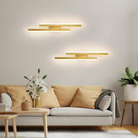 Nowoczesny Złoty Kinkiet LED 16W 3 Barwy Światła 1800LM