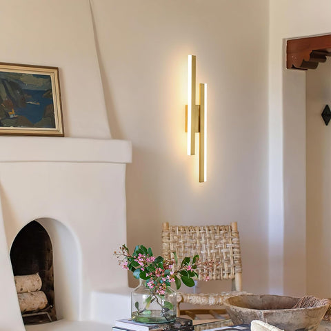 Nowoczesny Złoty Kinkiet LED 16W 3 Barwy Światła 1800LM