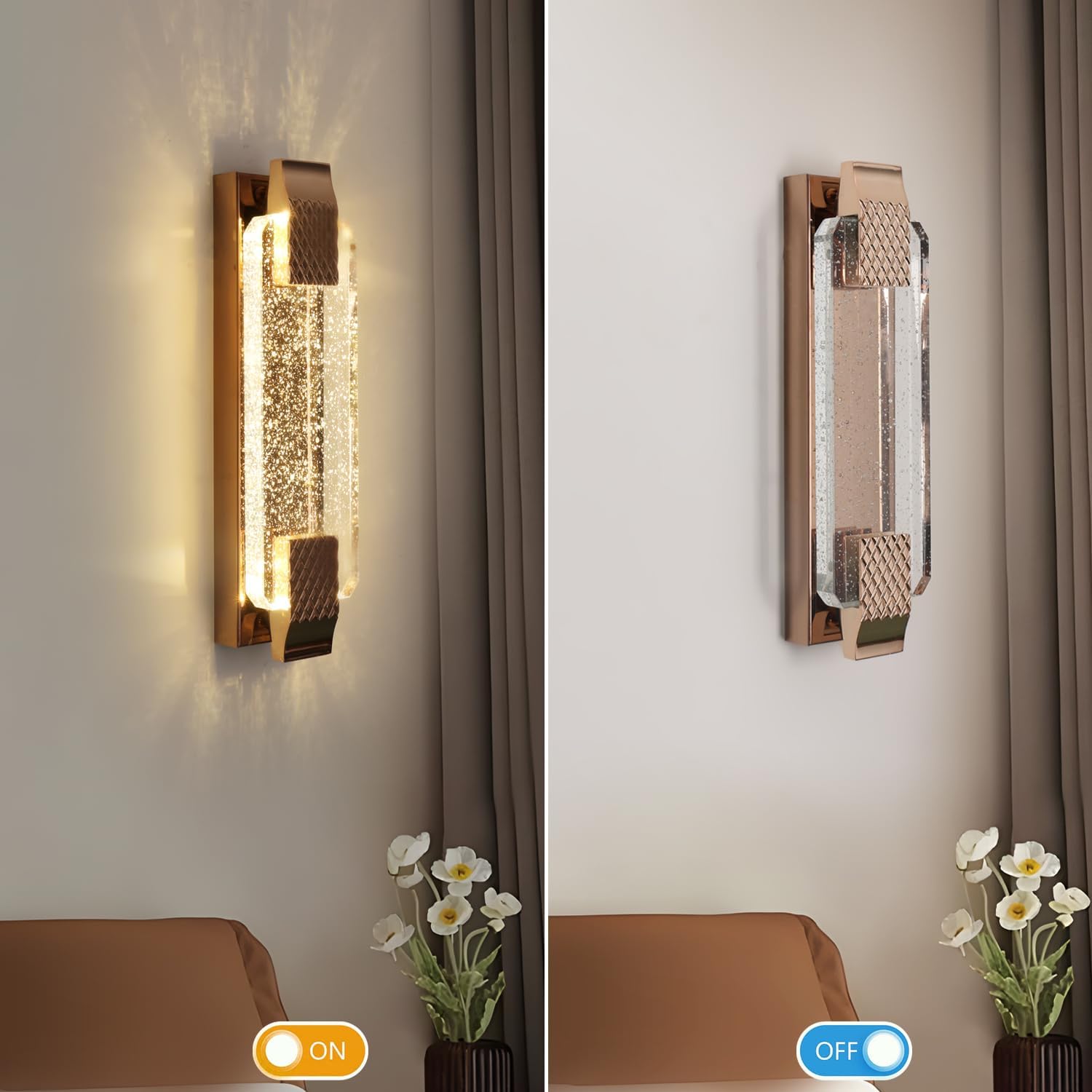Kinkiet LED Crystal Gold 12W