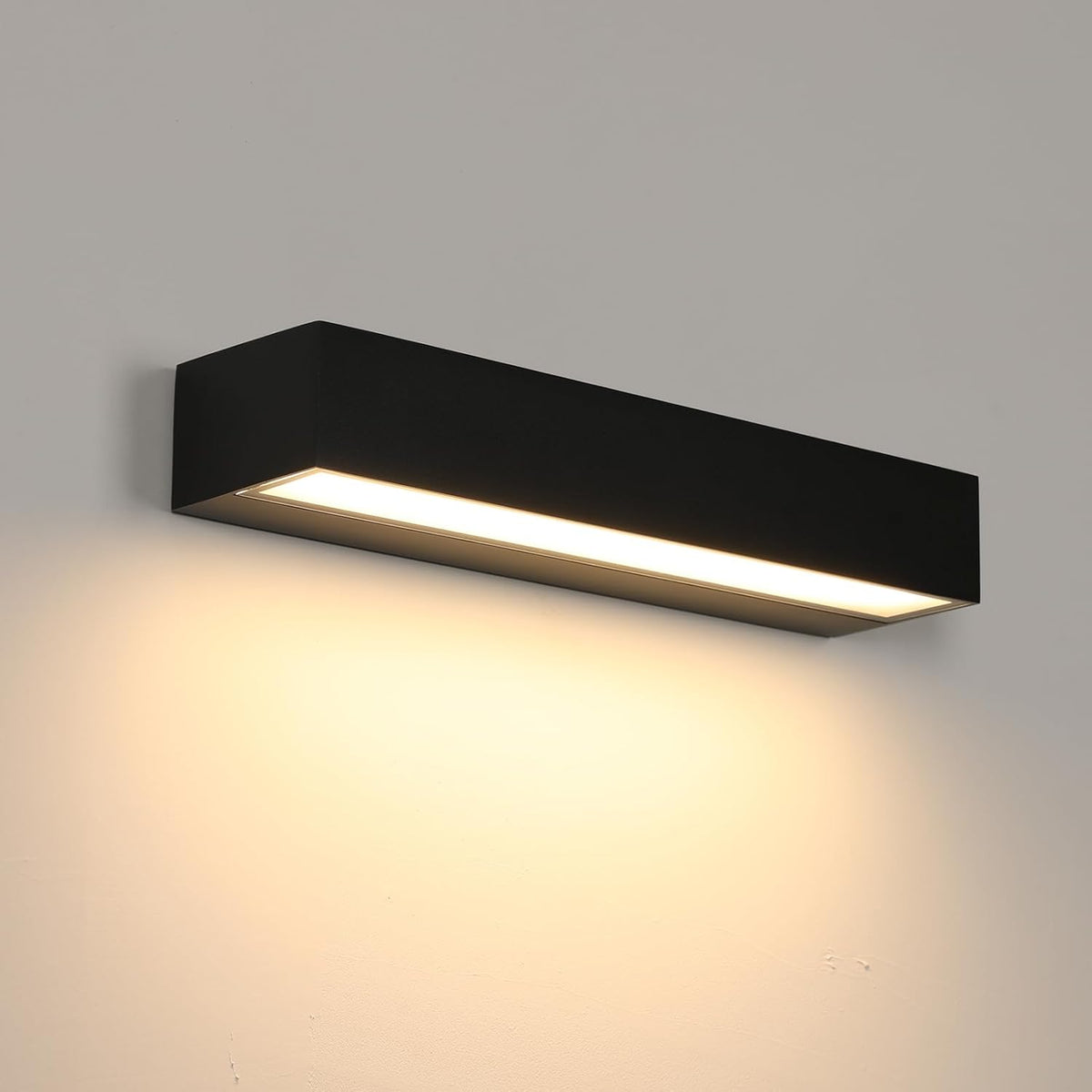 Nowoczesna Zewnętrzna Lampa Ścienna LED 16W Czarna IP65 3000K