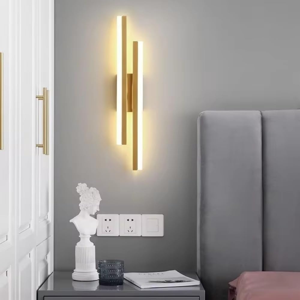 Nowoczesny Kinkiet LED Złoty – Design Liniowy