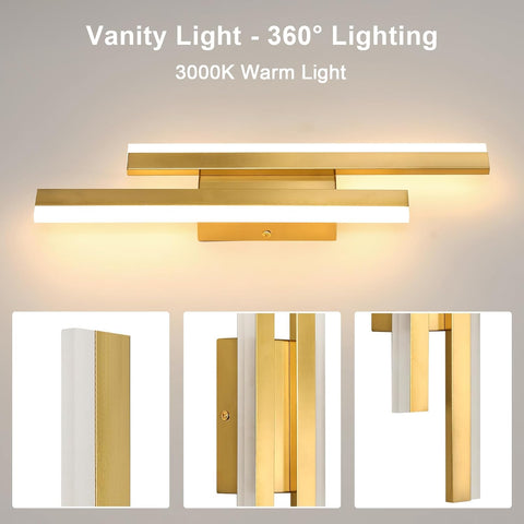Nowoczesny Kinkiet LED Złoty – Design Liniowy
