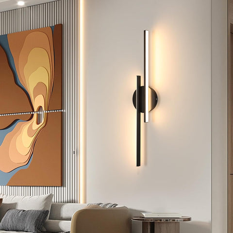 Nowoczesny Kinkiet LED Czarny 24W