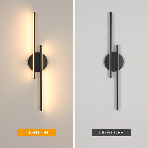 Nowoczesny Kinkiet LED Czarny 24W