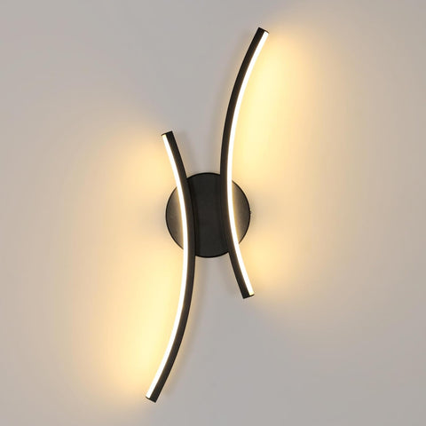 Nowoczesna lampa ścienna LED 20W 2250LM czarna