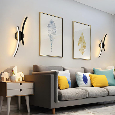 Nowoczesna lampa ścienna LED 20W 2250LM czarna