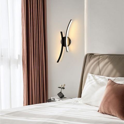 Nowoczesna lampa ścienna LED 20W 2250LM czarna