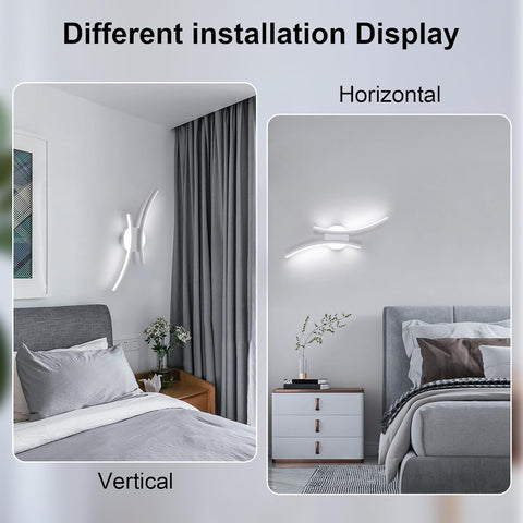 Nowoczesna łukowa lampa ścienna LED 20W | 6500K zimna biel