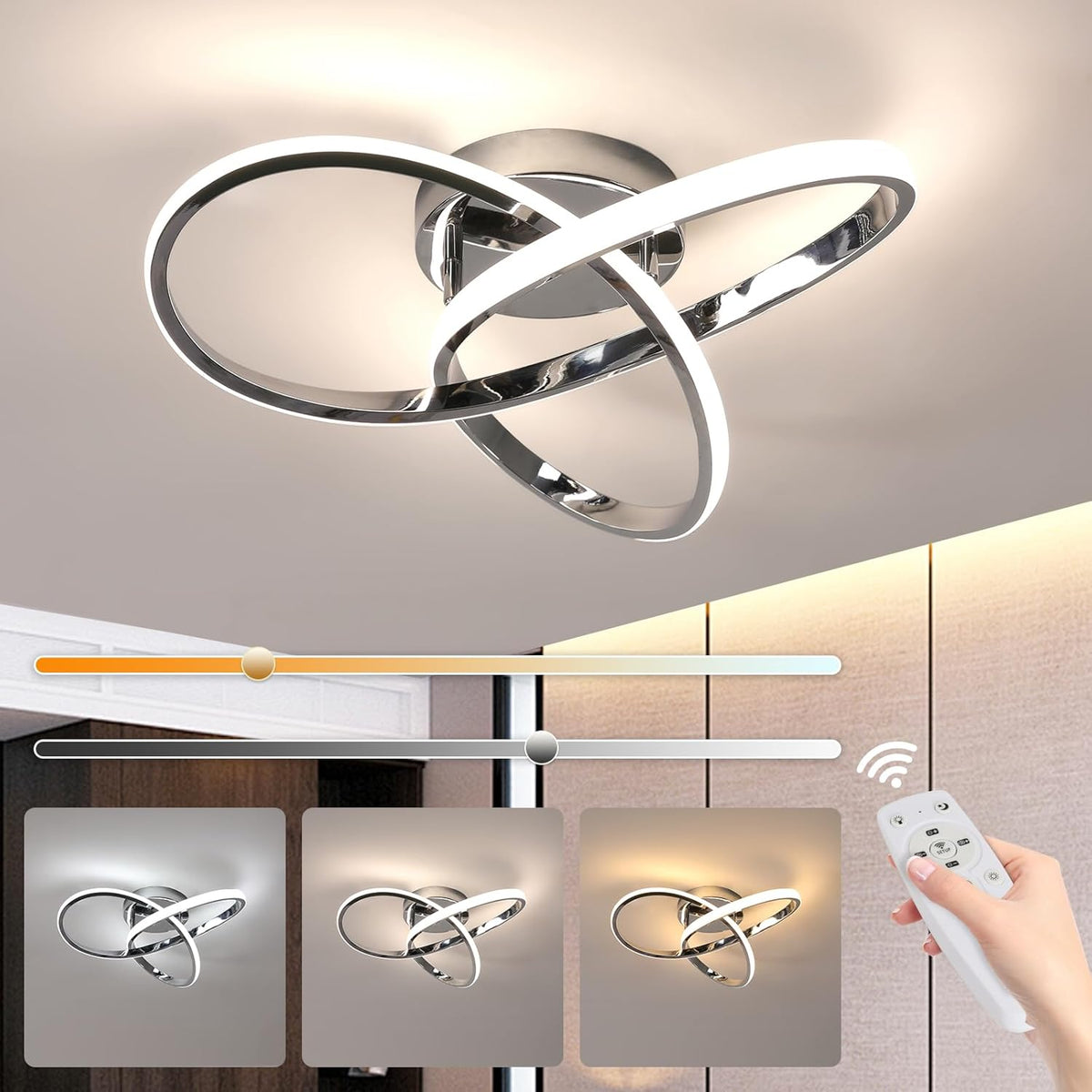 Kreatywna Lampa Sufitowa LED w Kształcie Kwiata