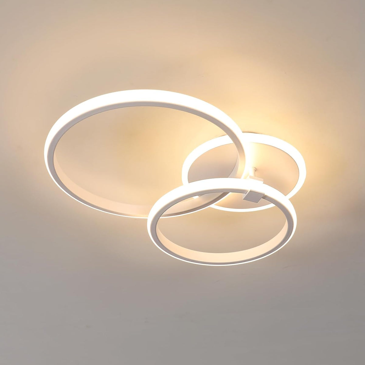 Nowoczesna Lampa Sufitowa LED 42W Okrągła Ciepła Biel